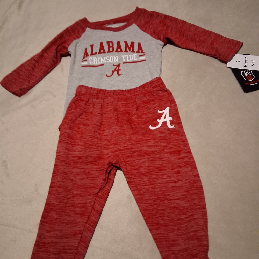Alabama Crimson Tide Kids Matching Set - Red and Gray